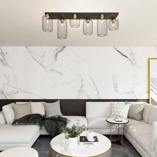Barn 6 Sort/Guld loftslampe - Ø16 cm, E27, 230V, uden lyskilde