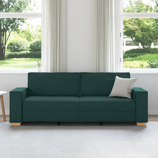 Sofa Mørkegrøn 220 x 78 x 84 cm Stof