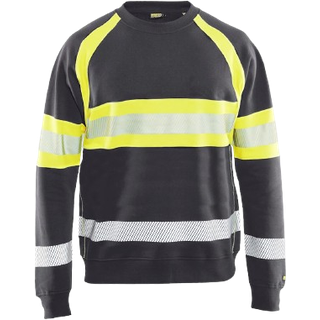 Blåkläder 3359 High Vis Sweatshirt / High Vis Sweatshirt - 4XL - Mellemgrå/High Vis Gul