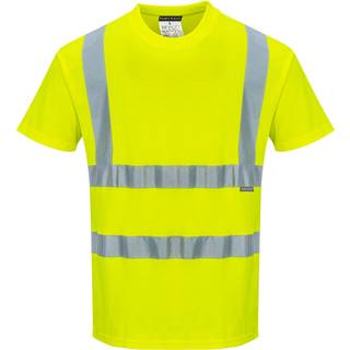 Bomuldskomfort kortærmet t-shirt - Gul (Størrelse: XL)