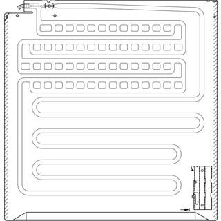 Electrolux fordamper, vertikal, køleskab, 490x507mm 2087509036