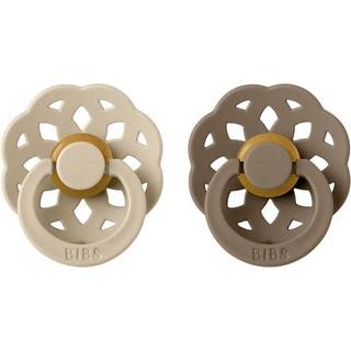 Bibs Pacifier Boheme Latex Size 2 Vanilla/Dark Oak (2 stk)
