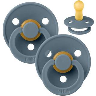 BIBS Rund Colour Sut - 2-Pak - Str. 2 - Naturgummi - Petrol/Petrol