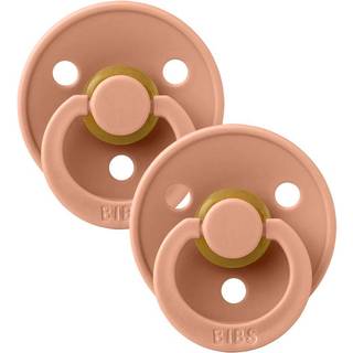BIBS Rund Colour Sut - 2-Pak - Str. 2 - Naturgummi - Peach/Peach