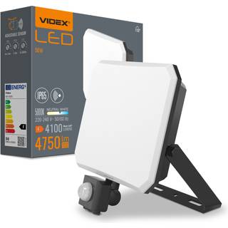 50W LED projektør - med bevægelsessensor, PIR, 5000K, 230V - Kulør : Neutral