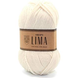 DROPS Lima 0100 Natur (Uni Colour) Indhold: 65% Peruvian Highland Uld, 35% Superfin Alpaca Garngruppe: B (20 - 22 masker) / 8 ply / DK / worsted Vægt/længde: 50 g = ca. 100 meter Anbefalede pinde: 4 mm Strikkefasthed: 10 x 10 cm = 21 m x 28 p Håndvask, max 30°C / Tørres fladt / Kan filtes.