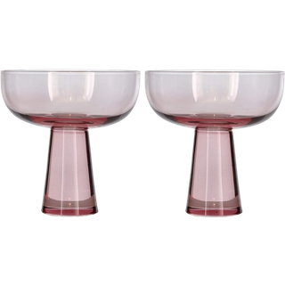 BITZ Statue Champagne coupe Dia 11 x 11 cm 2 stk. Light pink