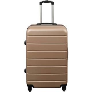Kuffert - Hardcase kuffert - Str. Medium - Guld - Praktisk rejsekuffert