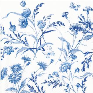 Frokostserviet, 3-lags, May Flower Blue, 20 stk.