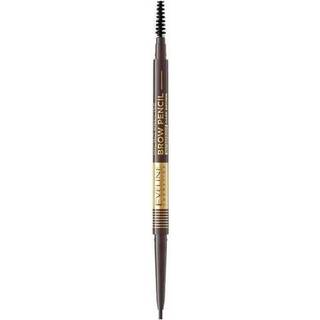 Eveline Cosmetics Micro Precise Vandfast øjenbryn blyant Med 2-i-1 børste Skygge 03 Dark Brown 4 g - 4 g