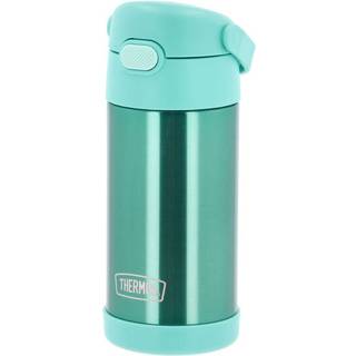 Funtainer Drikkeflaske m. sugerør fra Thermos - Teal farve - Rustfrit stål