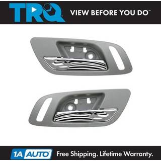 TRQ Front Indvendige Indvendige Drgreb m/Heat Grey & Chrome Parst til GM Truck
