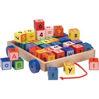 KREA Alfabet og tal klodser i vogn - Fra 3 år.