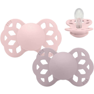 BIBS Infinity Silicone Symetrisk Blossom/Dusky Lilac 2 pak - Flere størrelser