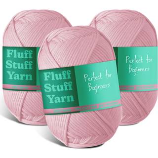 Bl?dt garn-H?kling og strikgarn Begyndergarn med let at se sting 3 pakke med 250 yds amigurumi garn bomuld-nylon blanding tshirt garn worned v?gt