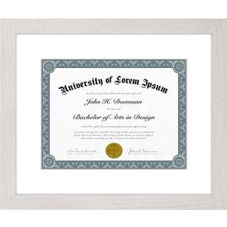 AmericanFlat 11.5x14 Billedramme med knust -resistent glas - Brug som 8.5x11 ramme med Mat eller 11.5x14 ramme uden Mat - Hudson -samling - bred