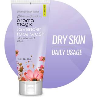 Aroma Magic Lavender Face Wash | Hydrater og bl?dg?r hud | Hj?lper med at forhindre aldring | Beroligende og forfriskende ansigtsrens | For t?r h