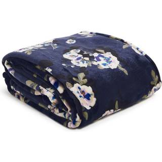 Vera Bradley Women's Fleece Plush Through Blooms and Branches Navy 80 X 50