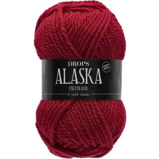DROPS Alaska 11 Vinrød (Uni Colour) Indhold: 100% Uld Garngruppe: C (16 - 19 masker) / 10 ply / aran / worsted Vægt/længde: 50 gram = ca. 70 meter Anbefalede pinde: 5 mm Strikkefasthed: 10 x 10 cm = 17 m x 22 p Håndvask, max 30°C / Tørres fladt / Kan filtes.