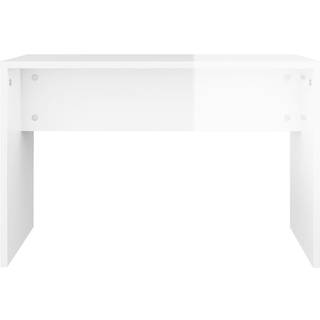 Skammel Til Makeupbord 70X35X45 Cm Konstrueret Træ - Hvid højglans