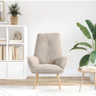 lænestol Lysegrå 61 x 78 x 98 cm Sherpa-stof