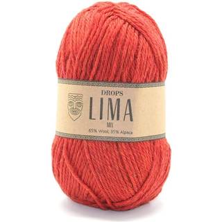 DROPS Lima 0707 Rust (Mix) Indhold: 65% Peruvian Highland Uld, 35% Superfin Alpaca Garngruppe: B (20 - 22 masker) / 8 ply / DK / worsted Vægt/længde: 50 g = ca. 100 meter Anbefalede pinde: 4 mm Strikkefasthed: 10 x 10 cm = 21 m x 28 p Håndvask, max 30°C / Tørres fladt / Kan filtes.