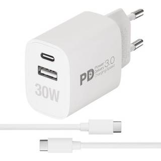 Vivanco hurtigoplader 30 W - hvid (På lager i varehus)