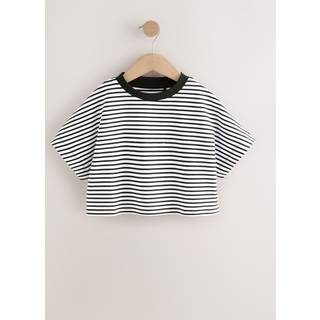 Next Black/White Stripe Boxy T-Shirt (3-16yrs)