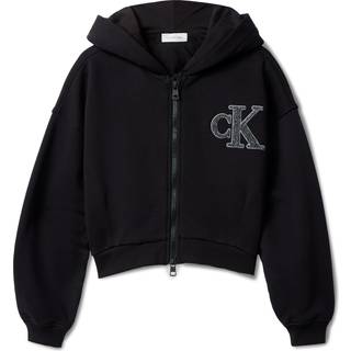 Logo Zip Up Hoodie - Black - 4