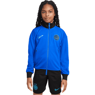 Inter Milan Academy Pro Nike Dri-FIT Anthem-fodboldjakke til større børn - blå - XS