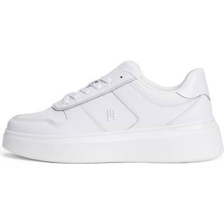 Leather Patent Heel Platform Trainers