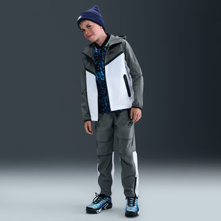 Vævet Nike Tech-jakke til større børn (drenge) - hvid - S