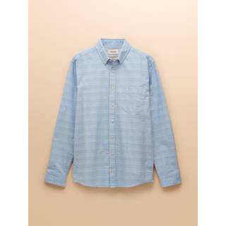 Joules Joules Oxford Classic Fit Light Blue Check Long Sleeve Cotton Shirt - XL