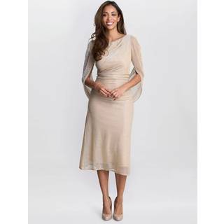 Gina Bacconi Gina Bacconi Guld Ciara Metallisk Strik Maxikjole - 44