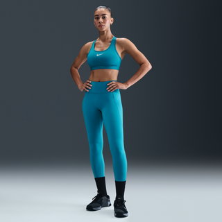 Nike Universa-leggings med høj talje i fuld længde uden søm foran til kvinder - blå - XL (EU 48-50)