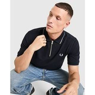 Fred Perry Zipped Polo Shirt, Blå - M