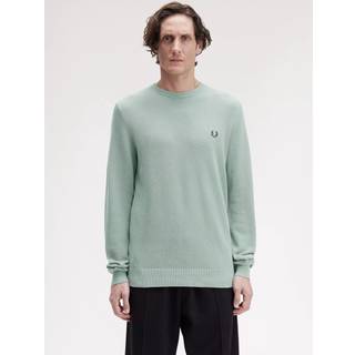 Fred Perry Pique Stitch Jumper Bayleaf Green