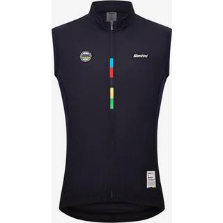 Santini UCI World Champion Wind Vest Mondo Cykelvest Herrer størrelse XXL farve blå