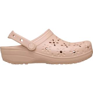 Crocs unisex Classic Floral Cut-Out Clogs Pink Caramel 41