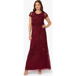 Adrianna Papell Adrianna Papell Red Red Blouson Beaded Long Dress - EU 40 (UK 12)