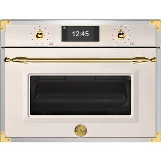 Bertazzoni FHER4077MTAG3 Heritage kombiovn med mikrobølgefunktion, elfenbenshvid/guld