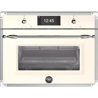 Bertazzoni FHER4077MTAX3 Heritage kombiovn med mikrobølgefunktion, elfenbenshvid/krom