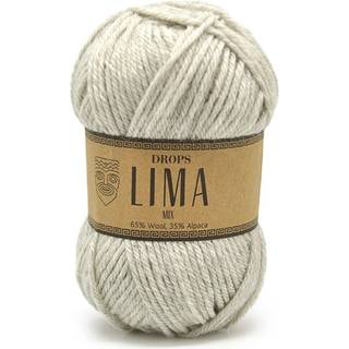 DROPS Lima 9020 Perlegrå (Mix) Indhold: 65% Peruvian Highland Uld, 35% Superfin Alpaca Garngruppe: B (20 - 22 masker) / 8 ply / DK / worsted Vægt/længde: 50 g = ca. 100 meter Anbefalede pinde: 4 mm Strikkefasthed: 10 x 10 cm = 21 m x 28 p Håndvask, max 30°C / Tørres fladt / Kan filtes.