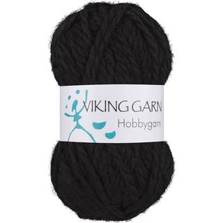 Viking Hobbygarn 903 Sort Indhold: 100% australsk uld Vægt/længde: 50g = ca. 70 meter Anbefalede pinde: 6 mm Anbefalede hæklenåle: 5 mm Strikkefasthed: 10 cm = 14 m Vask: Vaskes i hånden eller skånevask 30-40 °C / Ingen skyllemiddel / Tørres fladt.