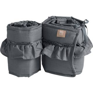 NG Baby Bumper Bedside Crib Linen With Ruffle Graphite Grey One Size      Unisex