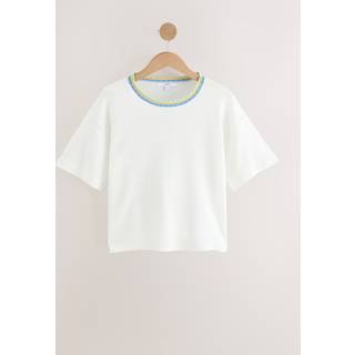 Next Kortærmet Rund hals T-shirt Med Hør