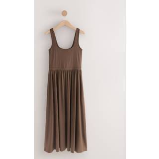 Next Chocolate Brown Jersey Waisted Summer Dress - 46