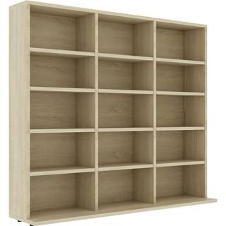 cd-reol 100x23x89,5 cm konstrueret træ sonoma-eg