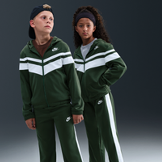 Nike Dri-FIT-tracksuit med hætte til større børn - grøn - XS