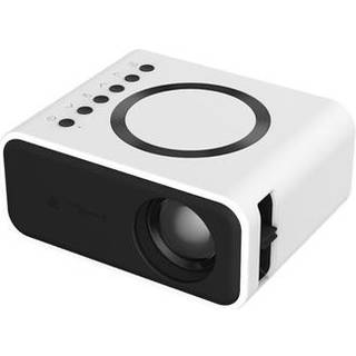 T300S Mini LCD-projektor til hjemmebiograf - kablet og trådløs skærmsynkronisering - hvid